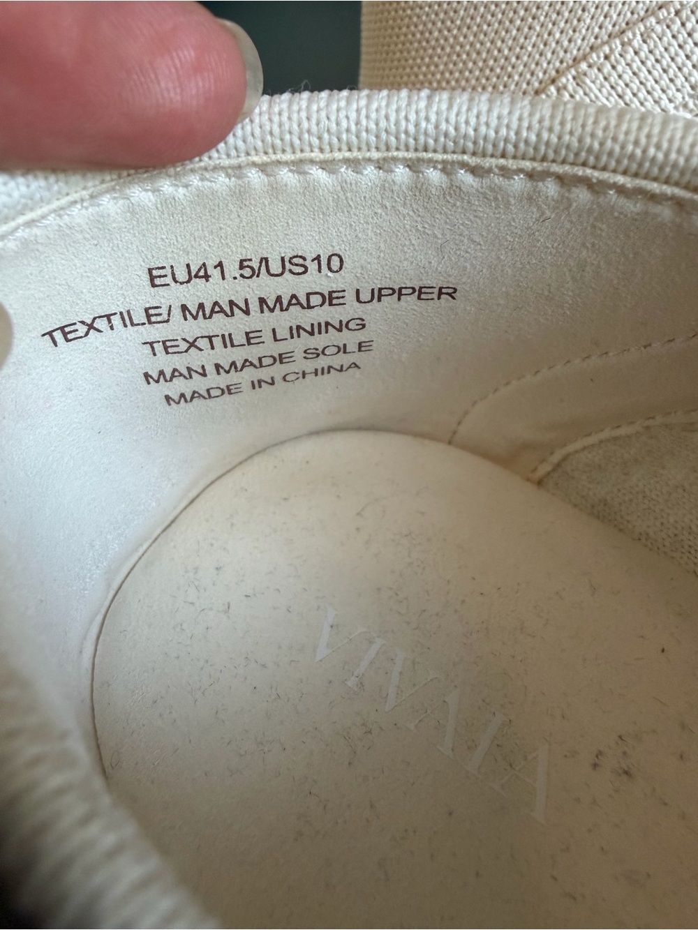 VIVAIA Yara Mesh Sneakerina Lace Up Flat Sneaker Cream Ivory Size 10 - Picture 9 of 10